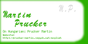 martin prucker business card